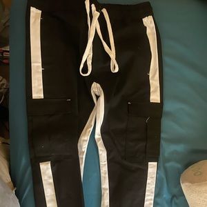 Travis Cargo Pants Black/White